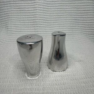 Nambe Silver Topsy Turvy Salt and Pepper Shakers
